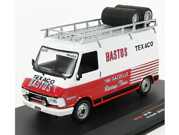 FIAT - 242 VAN TEAM TRE GAZZELLE BASTOS TEXACO RALLY ASSISTANCE 1984 - WHITE RED /IXO 1/43 ミニカー