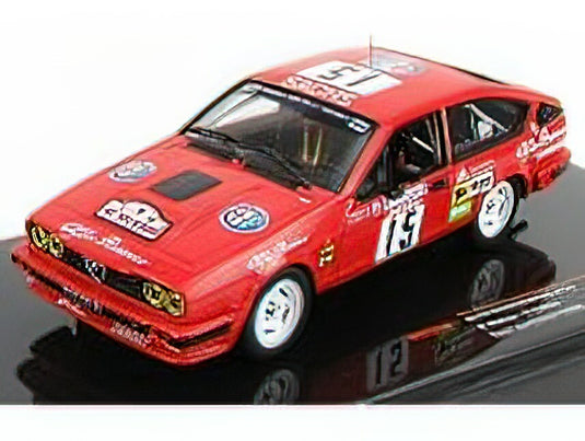 ALFA ROMEOアルファロメオ ALFETTA GTV6 N 15 RALLY TOUR DE CORSE 1986 B.BALAS - E.LAINE - RED /IXOイクソ 1/43 ミニカー