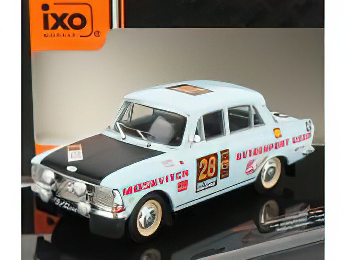 MOSKVITCH - 412 N 28 RALLY LONDON - MEXICO 1970 L.POTAPCIKAS - Y.LESOVSKIY - E.BAZHENOV - LIGHT BLUE BLACK /IXO 1/43 ミニカー