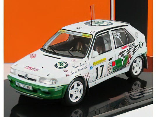SKODA - FELICIA N 17 RALLY MONTECARLO 1996 E.TRINER - P.STANC - WHITE GREEN /IXO 1/43 ミニカー