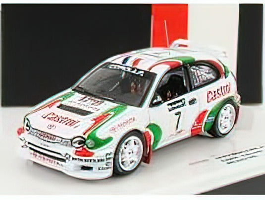 TOYOTA - COROLLA WRC N 7 RALLY RAC LOMBARD 1997 D.AURIOL - D.GIRAUDET - WHITE RED GREEN /IXOイクソ 1/43 ミニカー