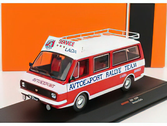 RAF - 2203 MINIBUS TEAM RALLY LADA SERVICE ASSISTANCE 1984 - RED WHITE /IXO 1/43 ミニカー