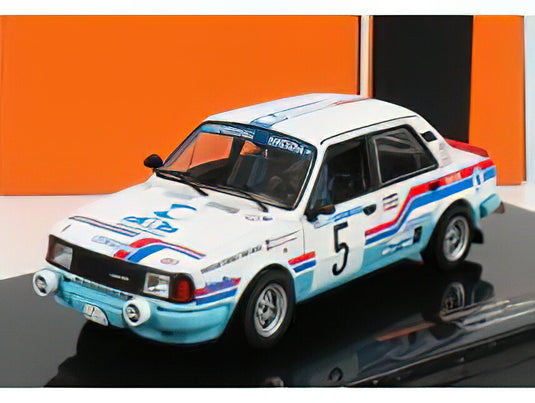 SKODA - 130L TEAM SKODA GB N 5 RALLY BOHEMIA 1988 J.HAUGLAND - B.WILLIS - WHITE LIGHT BLUE /IXO 1/43 ミニカー
