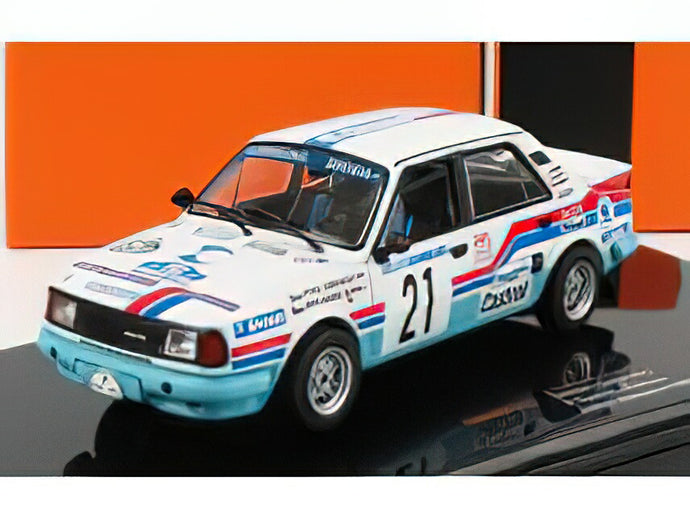 SKODA - 130LR N 21 RALLY BOHEMIA 1988 P.SIBERA - P.GROSS - WHITE LIGHT BLUE RED /IXO 1/43 ミニカー