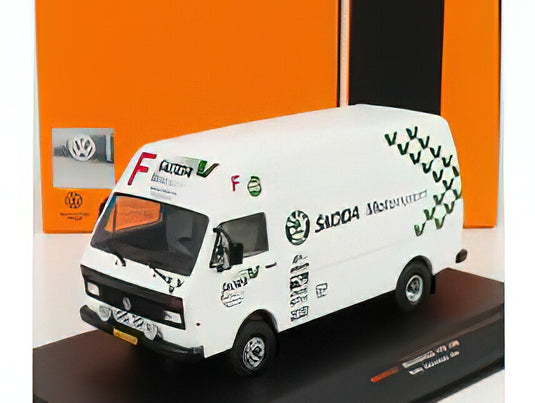 VOLKSWAGEN - LT45 LWB VAN TEAM RALLY SKODA MOTORSPORT ASSISTANCE 1985 - WHITE /IXO 1/43 ミニカー