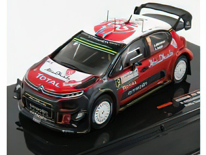 CITROEN - C3 WRC ABU DHABI N 9 RALLY SARDEGNA 2017 A.MIKKELSEN - A.SYNNEVAAG - RED WHITE GREY /IXO 1/43 ミニカー