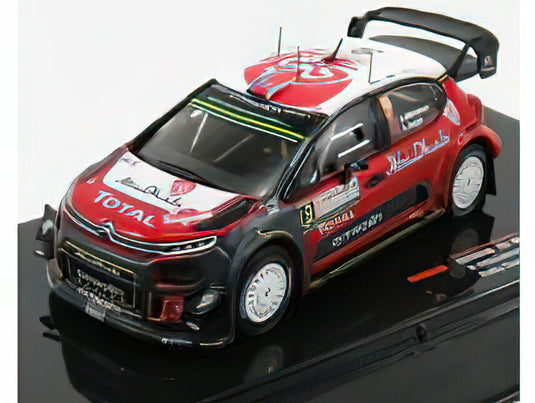 CITROEN - C3 WRC ABU DHABI N 9 RALLY SARDEGNA 2017 A.MIKKELSEN - A.SYNNEVAAG - RED WHITE GREY /IXO 1/43 ミニカー