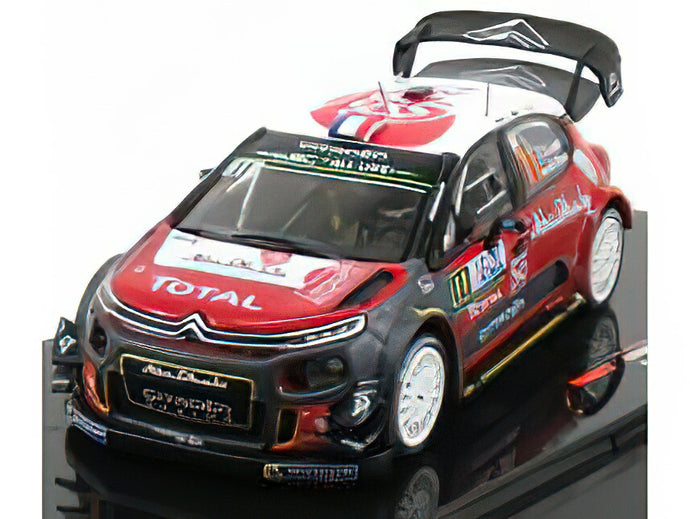 CITROEN - C3 WRC ABU DHABI N 11 RALLY TOUR DE CORSE 2018 S.LOEB - D.ELENA - RED WHITE GREY /IXO 1/43 ミニカー
