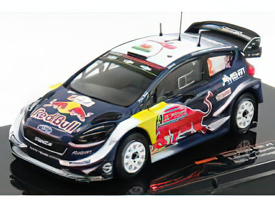 FORD ENGLAND - FIESTA WRC RED BULL N 2 RALLY DE PORTUGAL 2018 E.EVANS - D.BARRITT - BLUE RED YELLOW /IXO 1/43 ミニカー