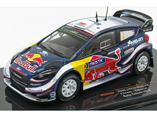 FORD ENGLAND - FIESTA WRC RED BULL N 2 RALLY FINLAND 2018 E.EVANS - D.BARRITT - BLUE WHITE YELLOW RED /IXO 1/43 ミニカー