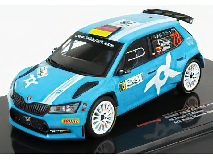 SKODA - FABIA R5 EVO N 78 RALLY MONZA 2020 M.ENGEL - L.MINOR - LIGHT BLUE /IXO 1/43 ミニカー