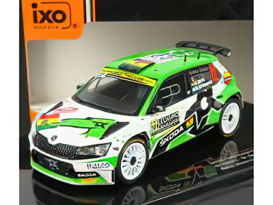 SKODA - FABIA RALLY2 EVO N 22 RALLY MONTECARLO 2021 M.WILKISON - M.DER OHANNESIAN - WHITE GREEN BLACK /IXO 1/43 ミニカー