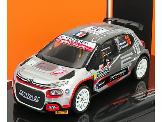 CITROEN - C3 RALLY2 N 30 RALLY MONTECARLO 2021 Y.ROSSEL - B.FULCRAND - GREY SILVER BLACK /IXO 1/43 ミニカー