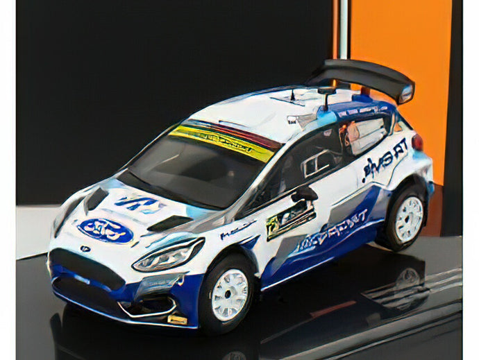 FORD ENGLAND - FIESTA R5 MKII N 23 WINNER WRC2 RALLY ACROPOLIS 2021 N.GRYAZIN - K.ALEKSANDROV - WHITE BLUE /IXO 1/43 ミニカー