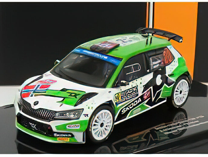 SKODA - FABIA RALLY2 EVO N 20 RALLY MONTECARLO 2022 A.MIKKELSEN - E.TORSTEIN - GREEN WHITE BLACK /IXO 1/43 ミニカー