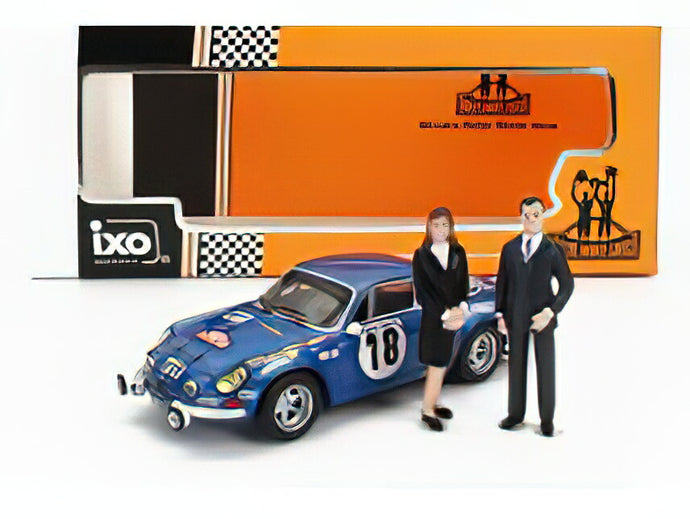 RENAULT - ALPINE A110 1800S N 18 WINNER RALLY MONTECARLO 1973 WITH FIGURE J.C.ANDRUET - M.PETIT - BLUE /IXO 1/43 ミニカー