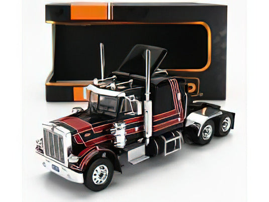 PETERBILT - 359 TRACTOR TRUCK 3-ASSI 1973 - BLACK RED /IXO 1/43 ミニカー