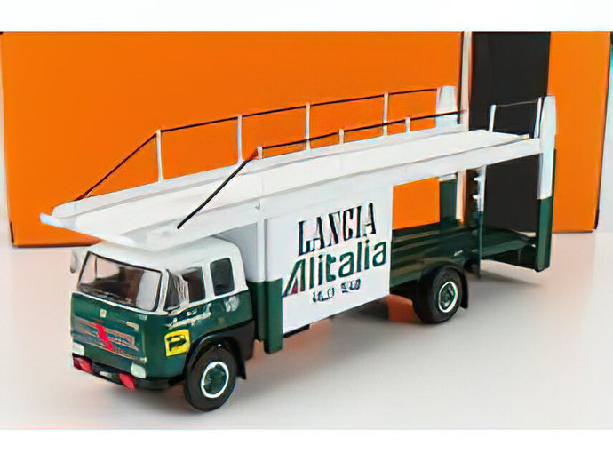 FIAT - 673 TRUCK CAR TRANSPORTER TEAM LANCIA ALITALIA RALLY 1976 - GREEN WHITE /IXO 1/43 ミニカー