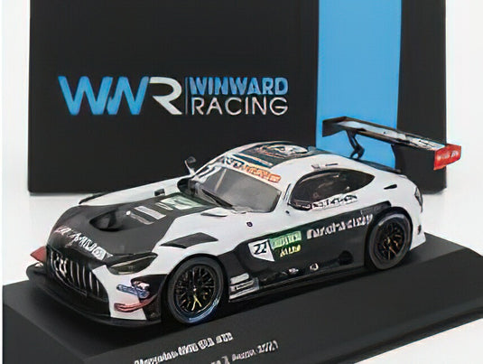 MERCEDES BENZ - AMG GT3 EVO TEAM WINWARD N 22 WINNER RACE 2 ASSEN DTM 2021 L.AUER - WHITE BLACK /IXO 1/43 ミニカー