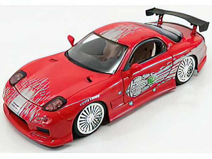 MAZDA - DOM'S RX-7 2001 - TORETTO - FAST & FURIOUS 8 2017 - RED SILVER /JADA 1/24 ミニカー