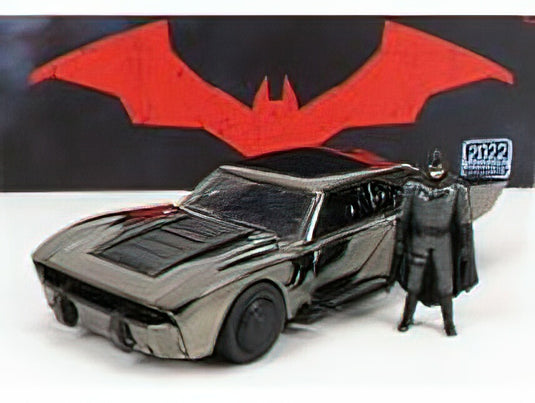BATMAN - BATMOBILE WITH FIGURE 2022 - THE BATMAN MOVIE - CHROME /JADA 1/24 ミニカー