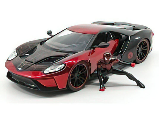 FORD USA - GT 2017 WITH SPIDERMAN FIGURE - RED BLUE /JADA 1/24 ミニカー