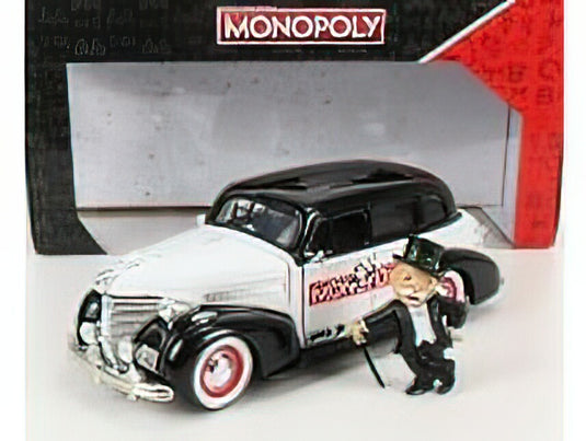 CHEVROLET - MASTER WITH Mr. MONOPOLY FIGURE 1939 - WHITE BLACK /JADA 1/24 ミニカー
