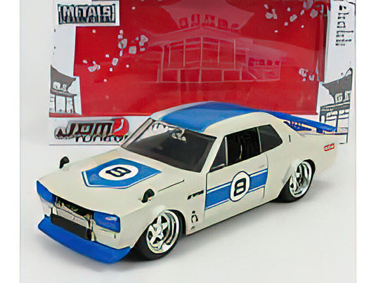NISSAN - SKYLINE GT-R KPGC10 N 8 CUSTOM 1971 - WHITE BLUE /JADA 1/24ミニカー