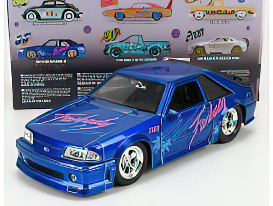 FORD USA - MUSTANG GT COUPE 1989 - I LOVE THE 80's - BLUE MET /JADA 1/24ミニカー