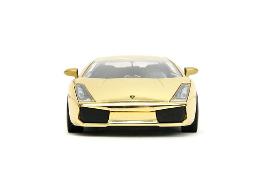 【予約】8月以降発売予定ワイルドスピード Lamborghini Gallardoランボルギーニガヤルド ゴールドクローム 1/24  世界3500台限定 ミニカー
