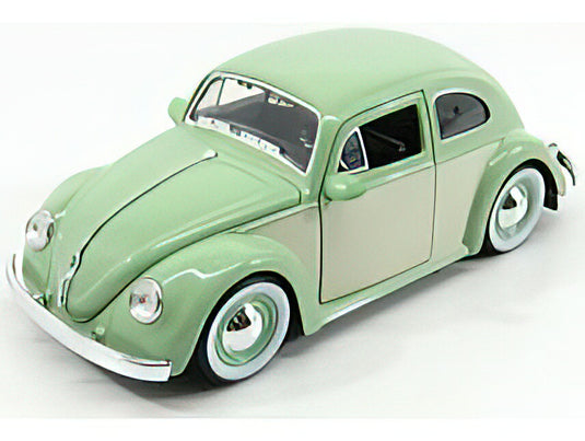 VOLKSWAGEN - BEETLE 1959 - LIGHT GREEN CREAM  /JADA  1/24 ミニカー