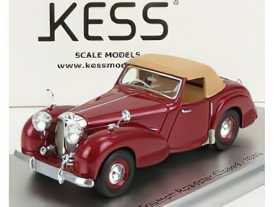 TRIUMPH - ROADSTER CLOSED 1949 - RED MET BEIGE /Kess-Model 1/43 ミニカー