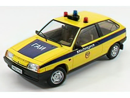 LADA - SAMARA RUSSIAN POLICE 1984 - YELLOW BLUE /KK SCALE 1/18 ミニカー