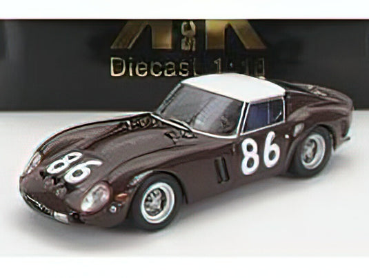 FERRARIフェラーリ 250 GTO COUPE N 86 4th TARGA FLORIO 1962 P.FERRARO - G.SCARLATTI - BROWN WHITE /KK-SCALE 1/18 ミニカー