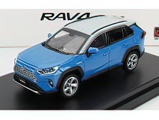 TOYOTA - RAV4 HYBRID 2023 - BLUE SILVER /LCD 1/64 ミニカー