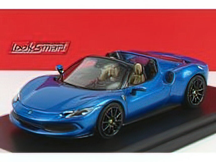 FERRARIフェラーリ - 296 GTS SPIDER OPEN ROOF 2022 - BLU CORSA - BLUE MET /LOOKSMART 1/43 ミニカー