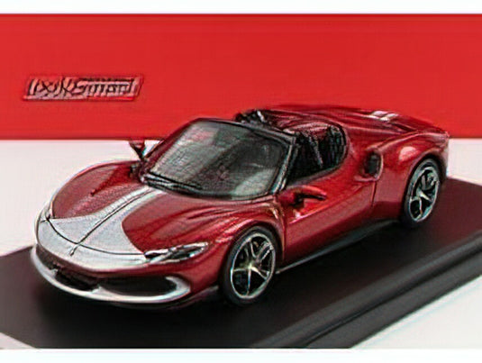 FERRARIフェラーリ - 296 GTS SPIDER ASSETTO FIORANO OPEN ROOF 2022 - ROSSO IMOLA ARGENTO - RED MET SILVER /LOOKSMART 1/43 ミニカー