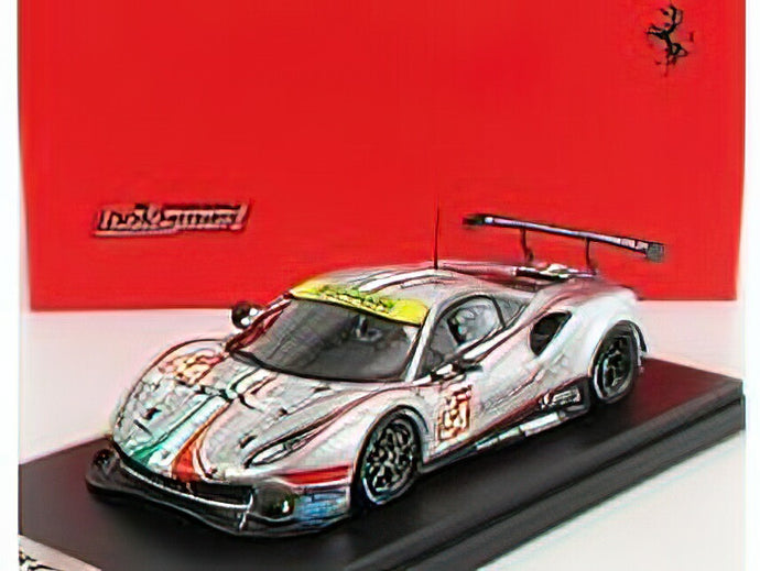 FERRARIフェラーリ - 488 GTE EVO 3.9L TURBO V8 TEAM AF CORSE N 54 24h LE MANS 2021 F.CASTELLACCI - G.FISICHELLA - T.FLOHR - MATT SILVER RED /LOOKSMART 1/43 ミニカー