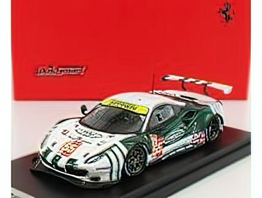 FERRARIフェラーリ - 488 GTE EVO 3.9L TURBO V8 TEAM SPIRIT OF RACE N 55 24h LE MANS 2021 D.CAMERON - M.GRIFFIN - D.PEREL - WHITE GREEN /LOOKSMART 1/43 ミニカー