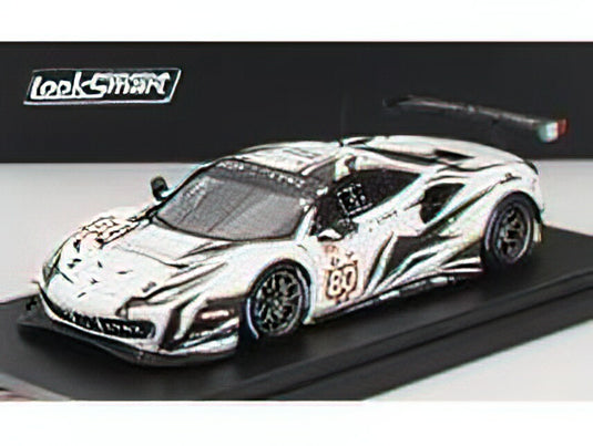 FERRARIフェラーリ 488 GTE EVO 3.9L TURBO V8 TEAM IRON LYNX N 80 24h LE MANS 2022 M.CRESSONI - G.FISICHELLA - R.HEISTAND - WHITE BLACK /LOOKSMART 1/43 ミニカー