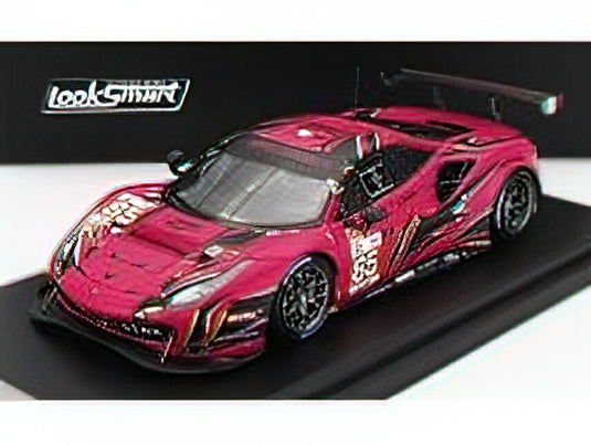 FERRARIフェラーリ 488 GTE EVO 3.9L TURBO V8 TEAM IRON DAMES N 85 24h LE MANS 2022 R.FREY - M.GATTING - S.BOVY - LILLAC BLACK /LOOKSMART 1/43 ミニカー