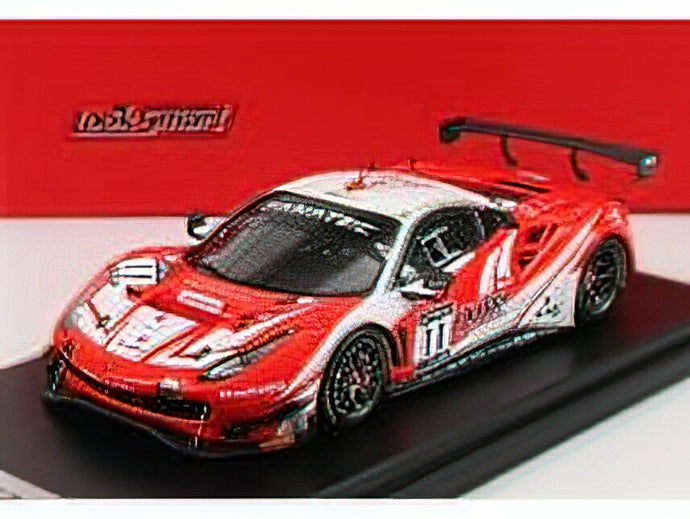 FERRARIフェラーリ - 488 GT3 EVO TEAM KESSEL RACING N 11 24h SPA 2021 D.FUMANELLI - G.RODA - T.KOHMANN - RED FLUO WHITE /LOOKSMART 1/43 ミニカー