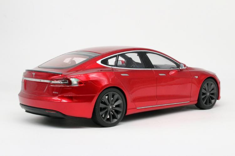 ギャラリービューアに画像をロードする, Model S Facelift レッド /LS COLLECTIBLES 1/18  レジンミニカー

