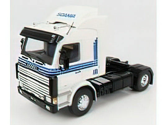 SCANIA - 143M 470 TOPLINE TRACTOR TRUCK 2-ASSI 1987 - WHITE BLUE /MCG 1/18 ミニカー