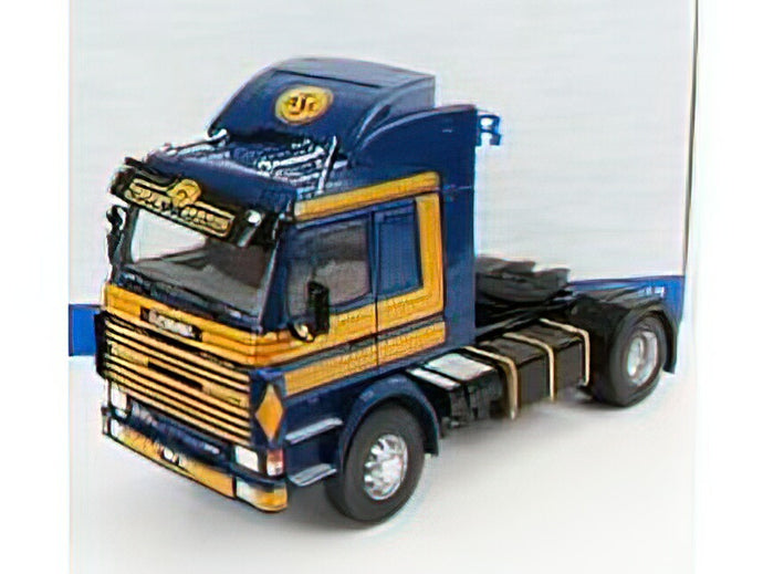 ASG Scania 143 Topline ダークブルー イエロー トラック / MCG 1/18 建設機械模型 工事車両