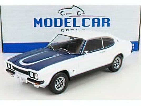 FORD ENGLAND - CAPRI MKI RS 2600 COUPE 1973 - WHITE BLUE /MCG 1/18 ミニカー