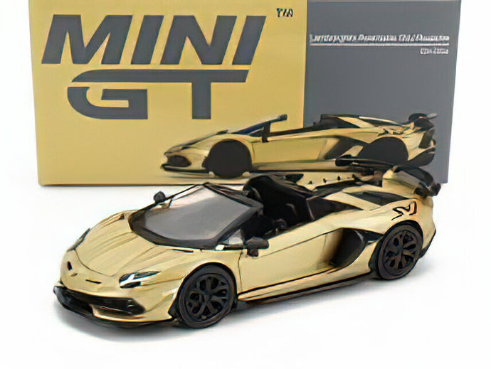 LAMBORGHINI  AVENTADOR SVJ ROADSTER RHD 2018 - GOLD MET /MINI GT 1/64ミニカー