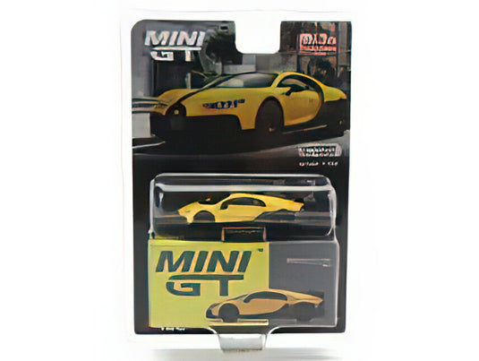BUGATTI  CHIRON PUR SPORT N 16 2018 - YELLOW BLACK /MINI GT 1/64ミニカー