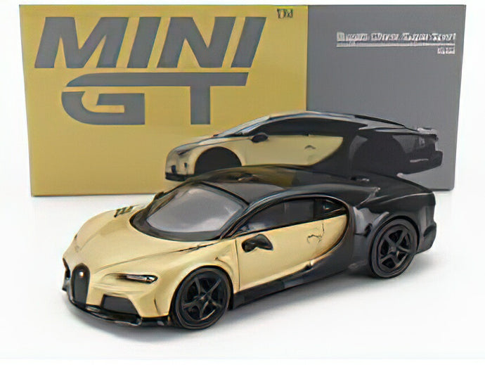 BUGATTI  CHIRON SUPER SPORT 2018 - GOLD BLACK /MINI GT 1/64ミニカー