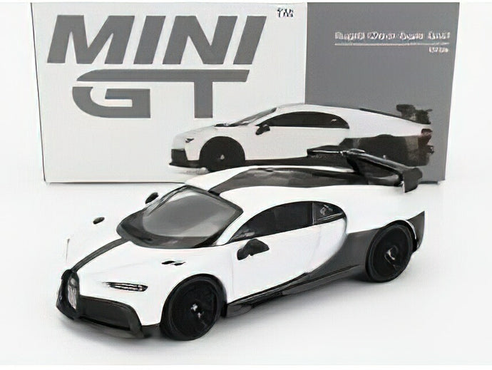 BUGATTI  CHIRON SPORT N 16 LHD 2016 - WHITE BLACK /MINI GT 1/64ミニカー